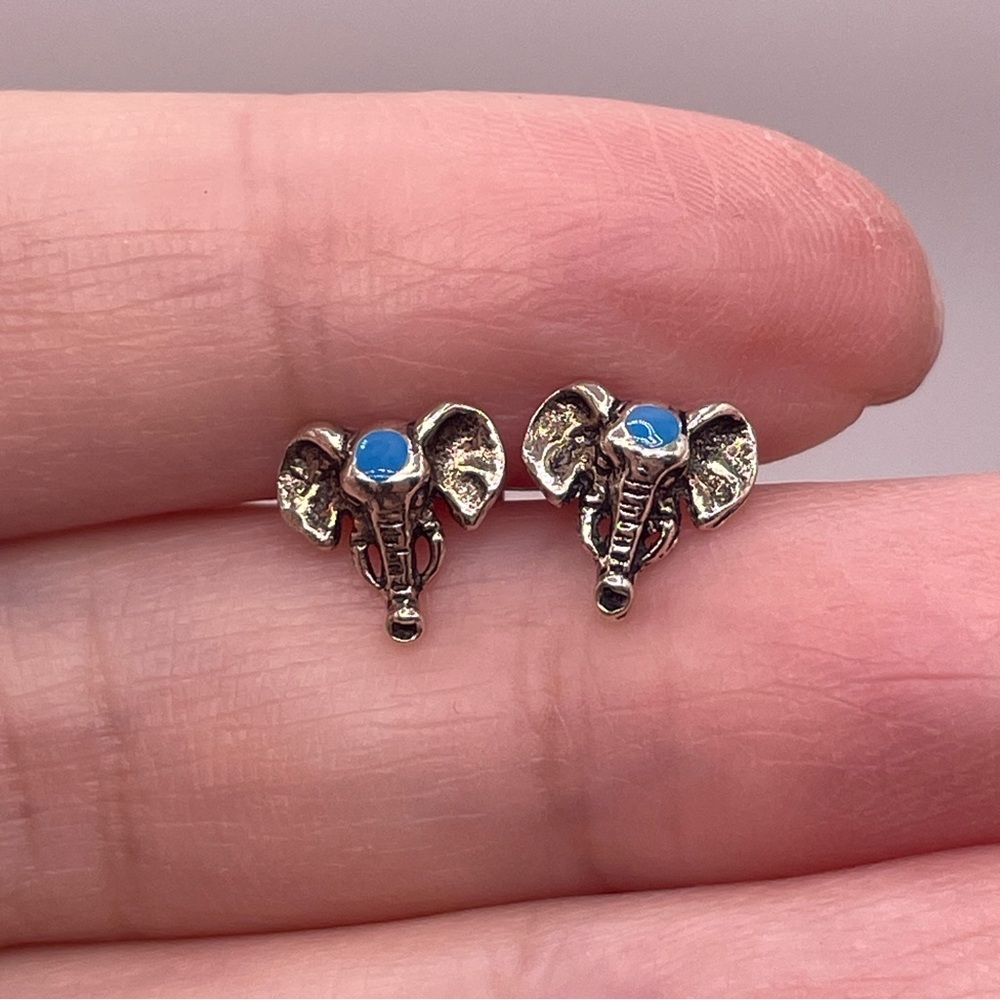 Light Years Silver Elephant Stud Earrings